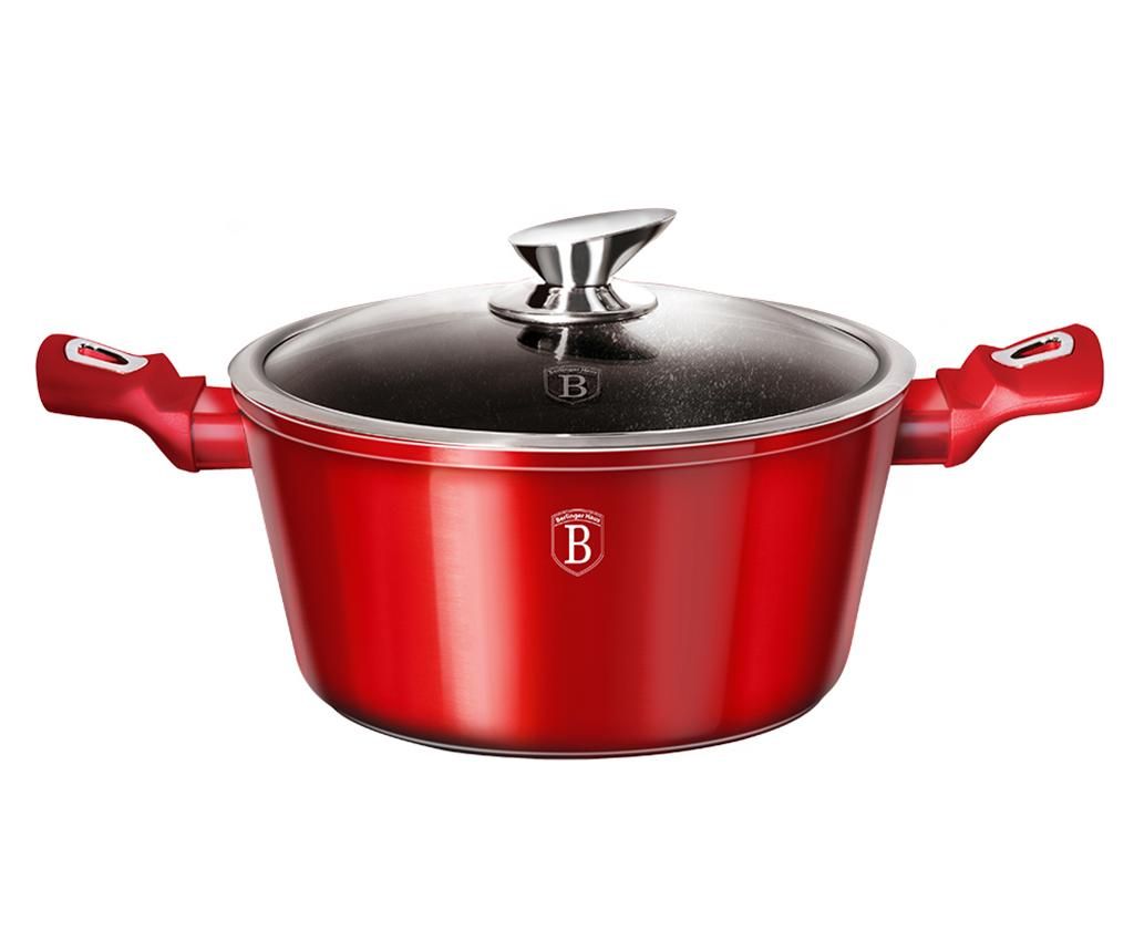 Cratita cu capac Metallic Burgundy 2.2 L - Berlinger Haus, Rosu